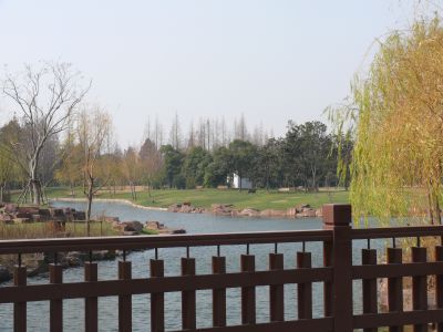 Le parc près de l'embouchure du fleuve Huangpu