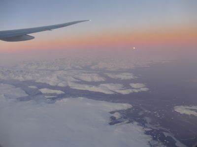 Le Groenland vu d'avion.