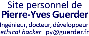 Site personnel de Pierre-Yves Guerder, ingénieur-docteur EC-Lille et développeur web.