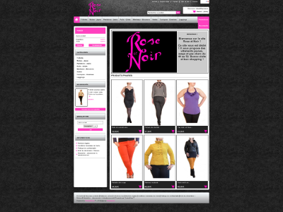 Capture d'écran du site de l'entreprise Rose et Noir